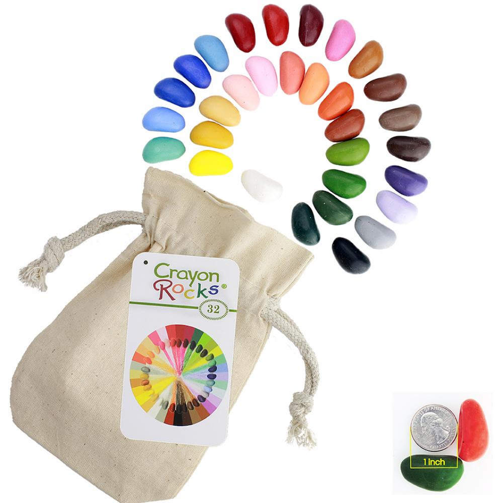 Crayon Rocks: 32 Colors in a Cotton Muslin Bag