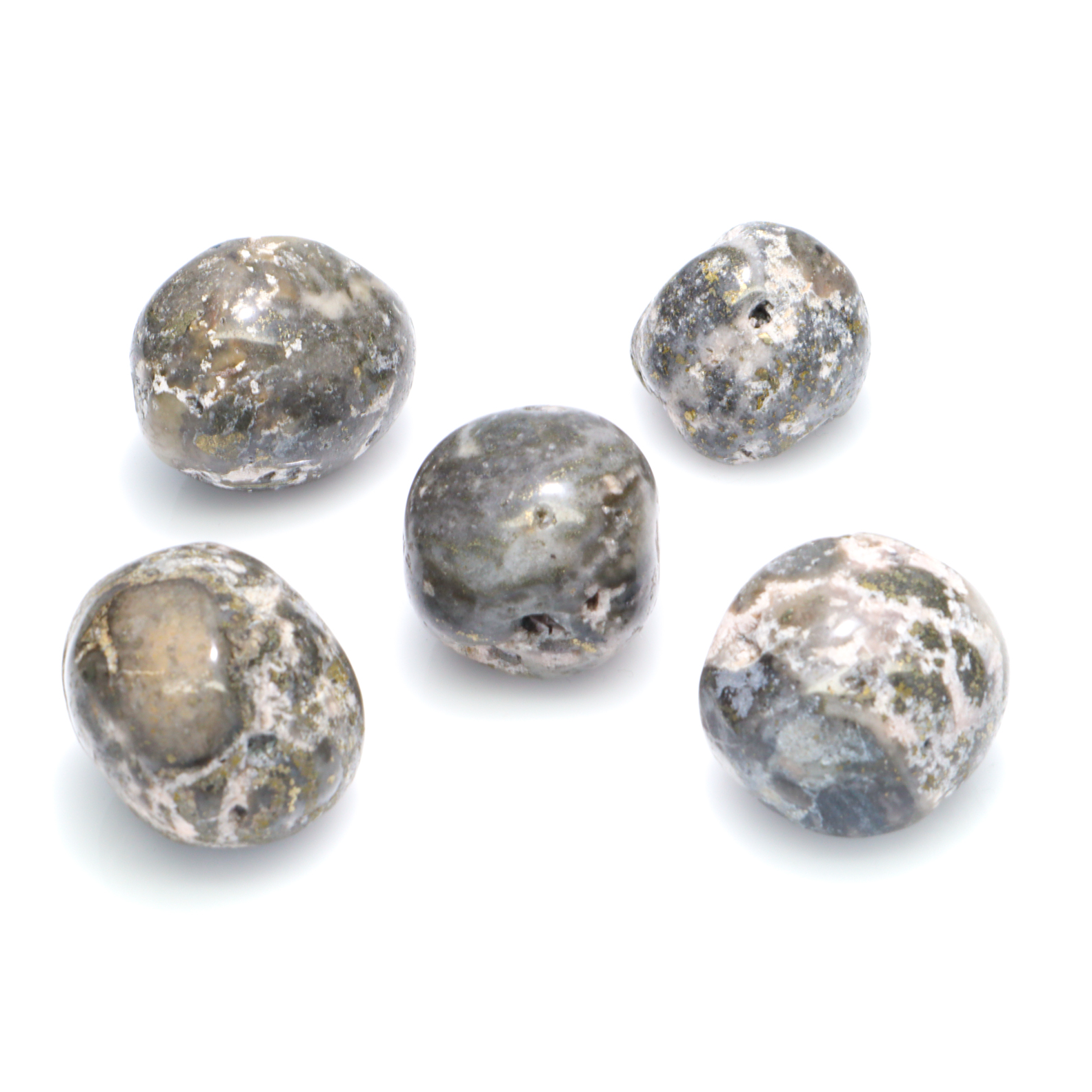 Rhodochrosite Pyrite Marbles