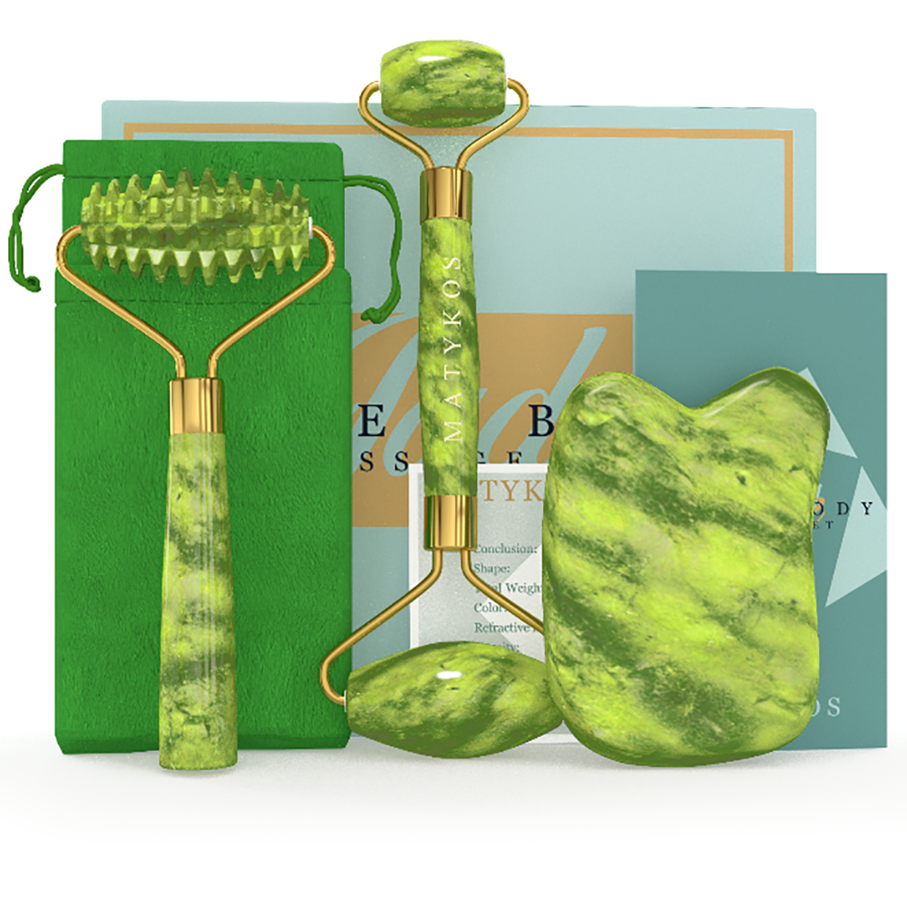 3 in 1 Jade Roller and Gua Sha Kit