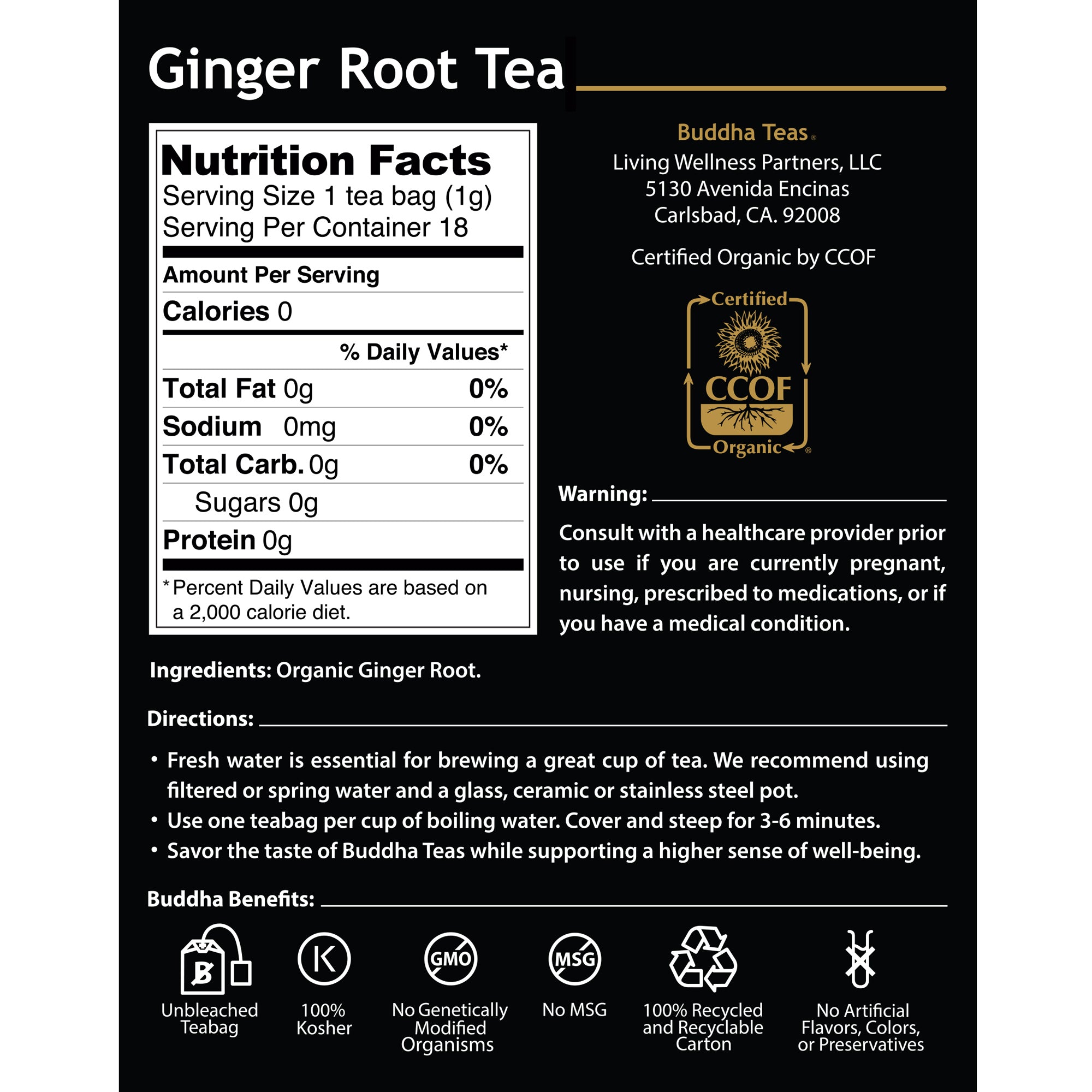 Organic Ginger Root Tea