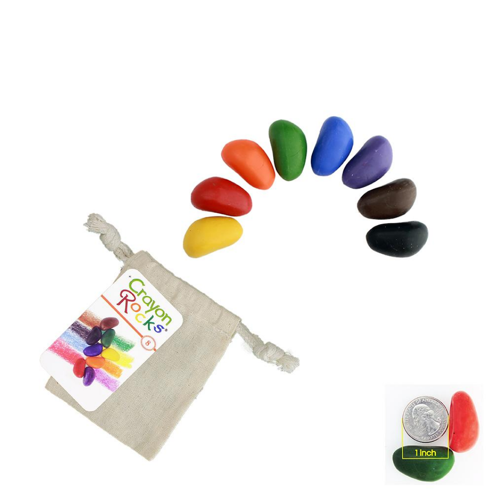 Crayon Rocks: 8 Colors in a Cotton Muslin Bag