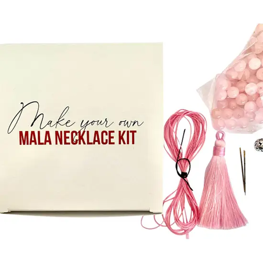 Make your Own Mala Necklace Kit: Rose Quartz