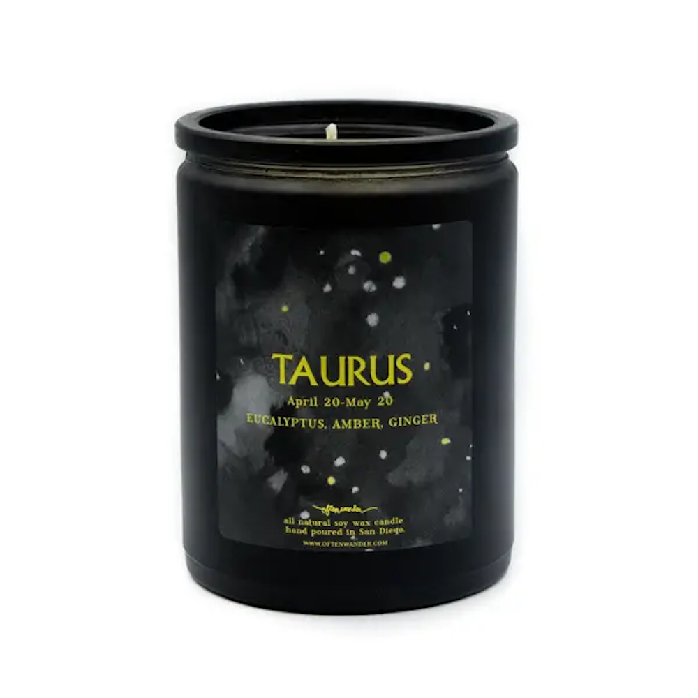 Taurus: Eucalyptus, Amber, & Ginger - 12 Oz Soy Candle