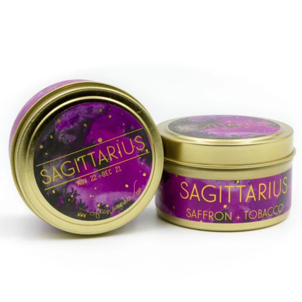 Sagitarius: Saffron & Tobacco - 6 Oz Soy Candle