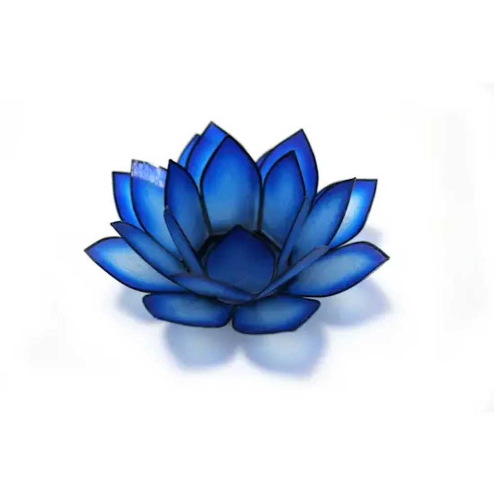 Paradise Lotus Tea Light Holder - Blue Lagoon