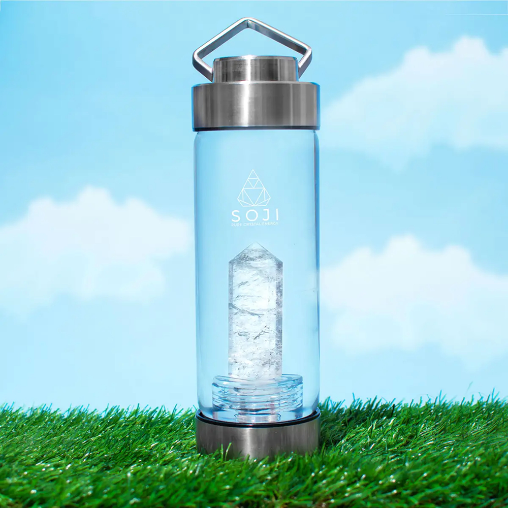 Soji Crystal Water Bottle - Clear Quartz (700ml)